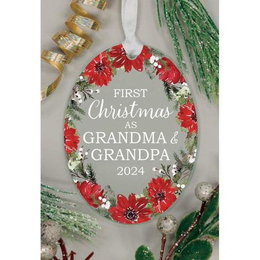 Ornament-Glass-Grandma And Grandpa 2024 (3" x 4")