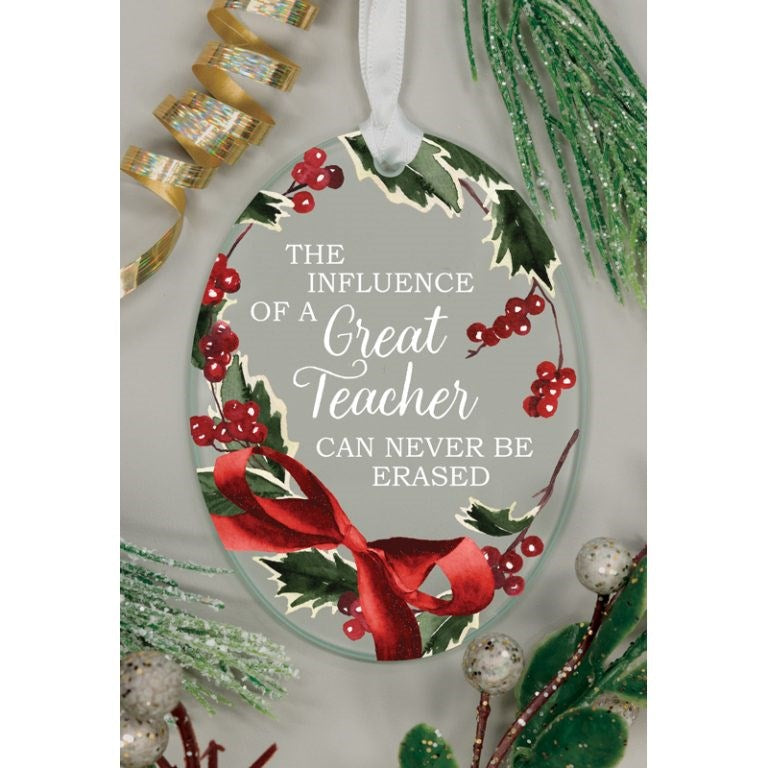 Ornament-Glass-Great Teacher (3" x 4")