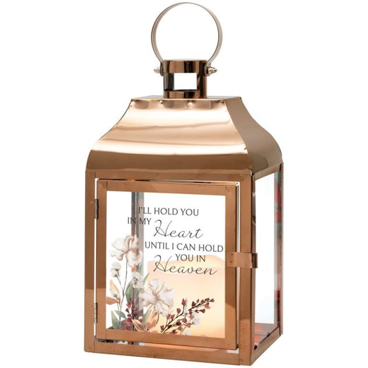 Lantern w/ Flameless LED Candle & Timer-In My Heart (12 1/4" x 6" x 4 1/2")