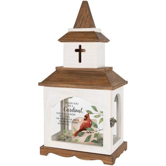 Lantern w/ Flameless LED Candle & Timer-Cardinal (18 1/4" x 8 3/4" x 5 1/2") (Pack Of 2)