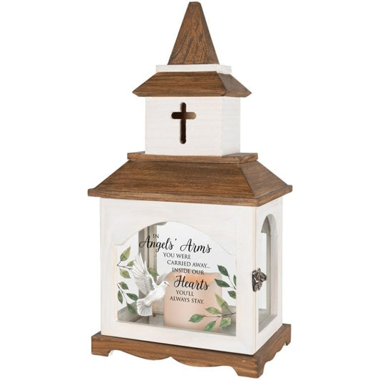 Lantern w/ Flameless LED Candle & Timer-Angel's Arms (18 1/4" x 8 3/4" x 5 1/2") (Pack Of 2)