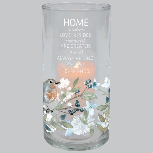 Hurricane Candle-Flameless Flicker-Home w/ Timer (7.25" x 3.5")