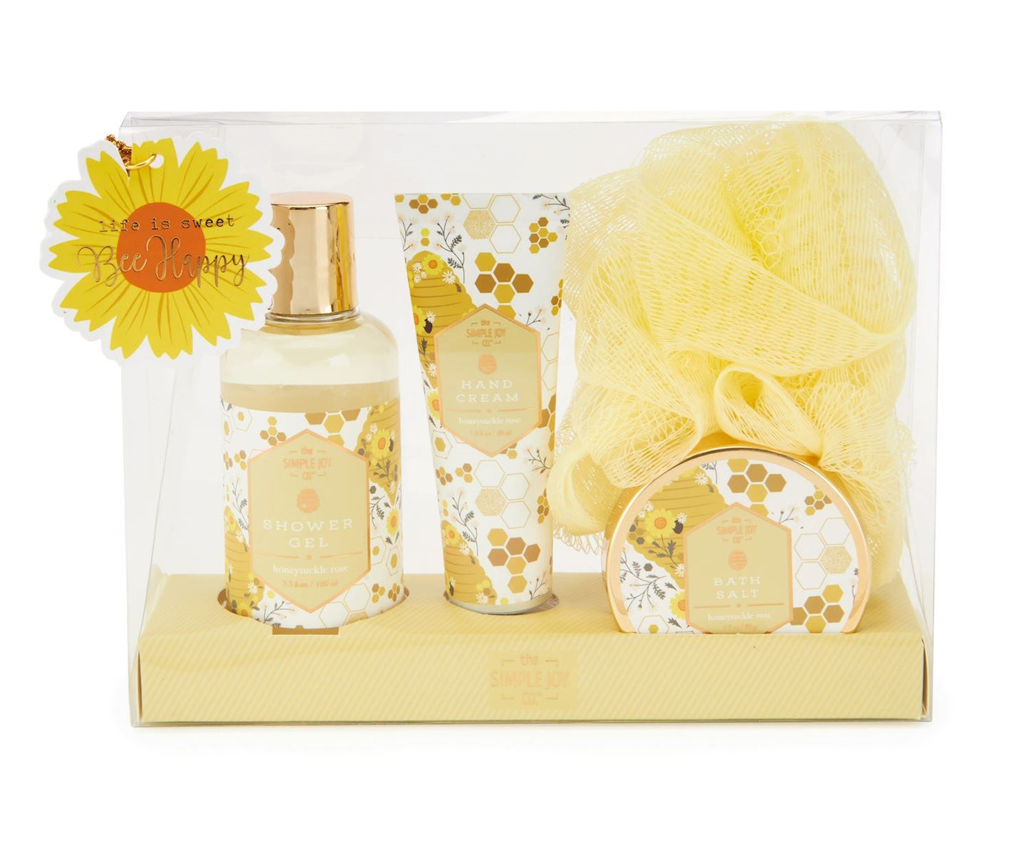 Bath Gift Set-Wild Flower Meadows (Shower Gel/Hand Cream/Bath Salts W/Mesh Sponge)