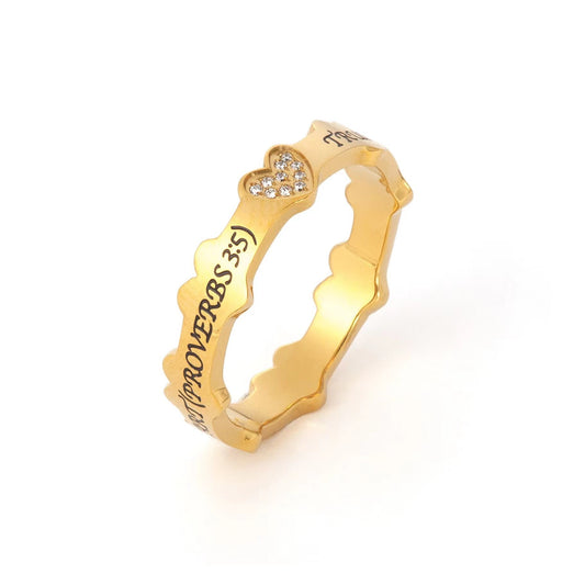 Ring-Heart-Trust (Size 5)-Gold CZ