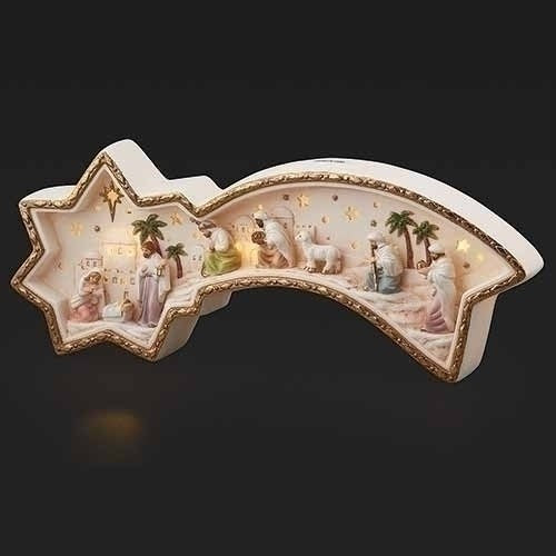 Figurine-LED Nativity Shooting Star (5"H x 12.75"W)