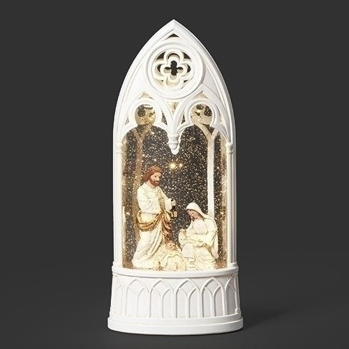 Lighted Swirl Arch-Holy Family-White (12"H)