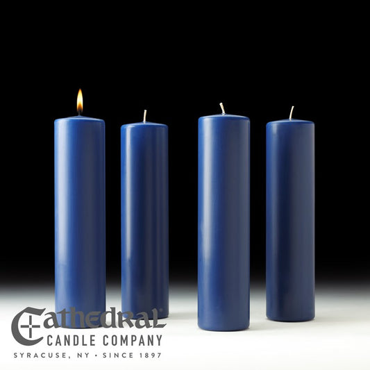 Advent Pillar Candle-4 Sarum (3" x 12")-Stearine/SHE (Pack Of 4)