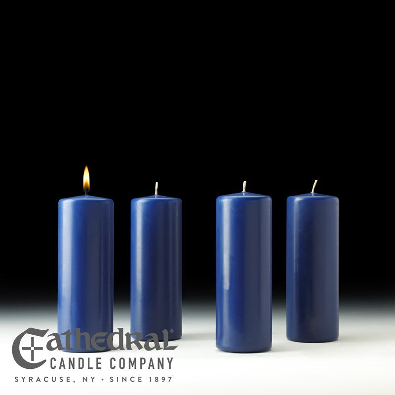 Advent Pillar Candle-4 Sarum (3" x 8")-Stearine/SHE (Pack Of 4)