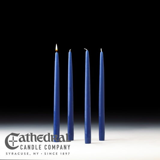 Advent Tapers-4 Blue (12") (Pack Of 4)