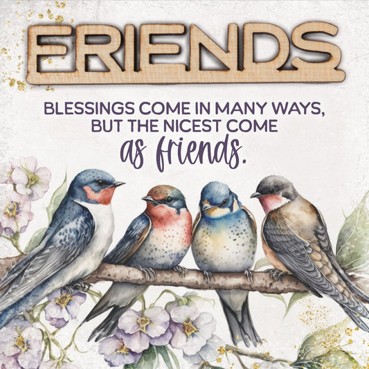 Magnet-Crafted Remindables-Friends-Blessings (3.5" SQ)