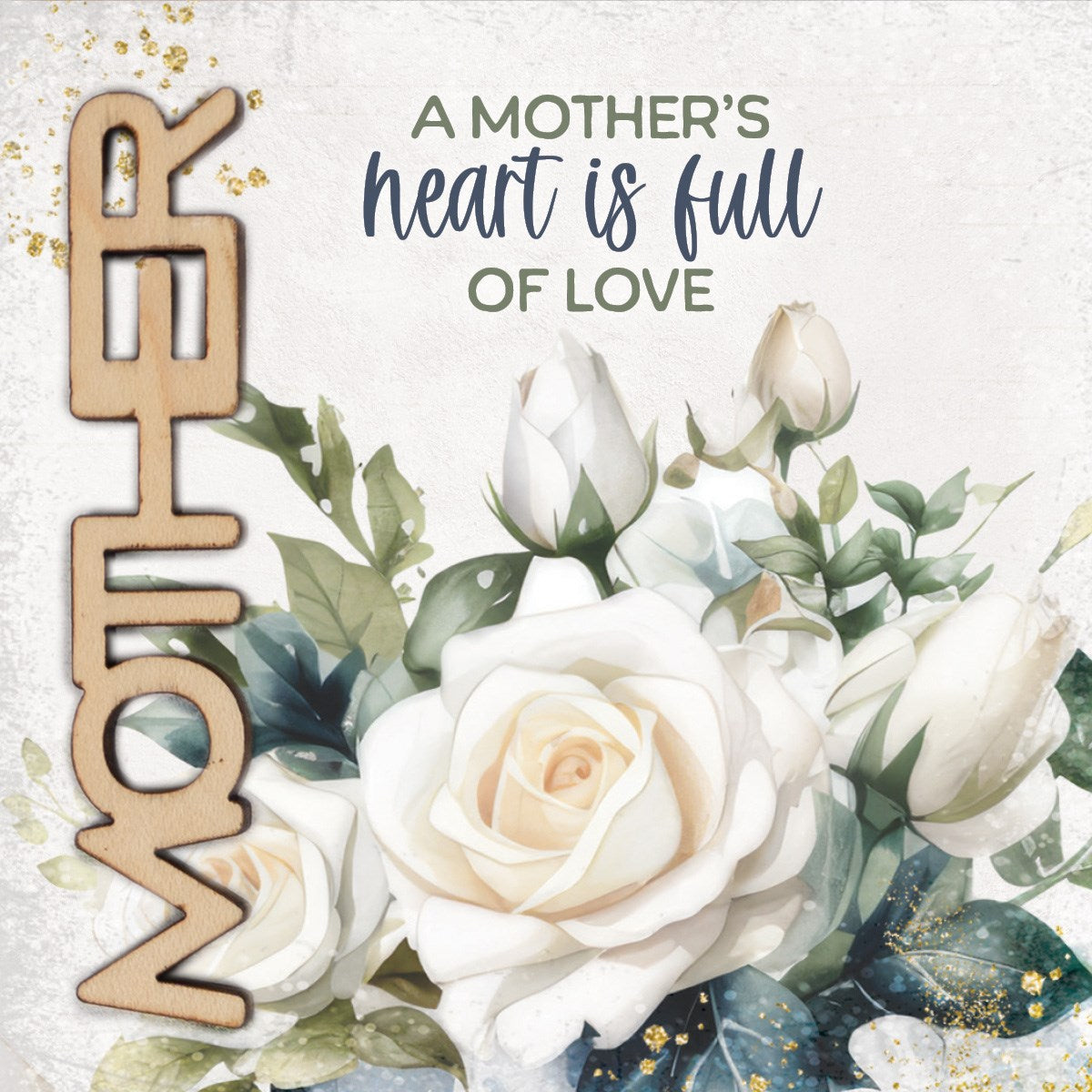 Magnet-Crafted Remindables-Mother-Heart Is Full (3.5" SQ)