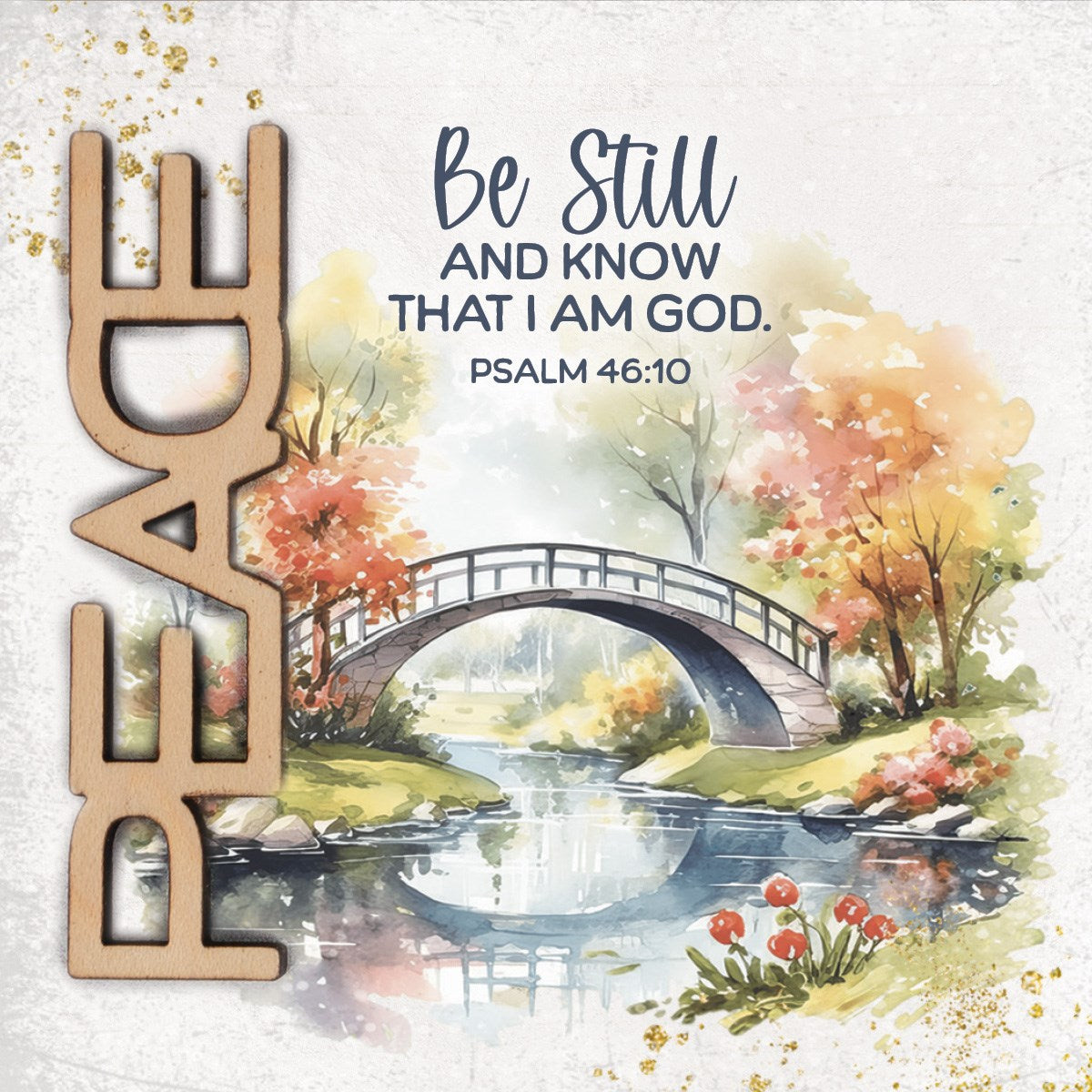 Magnet-Crafted Remindables-Peace-Be Still & Know (3.5" SQ)