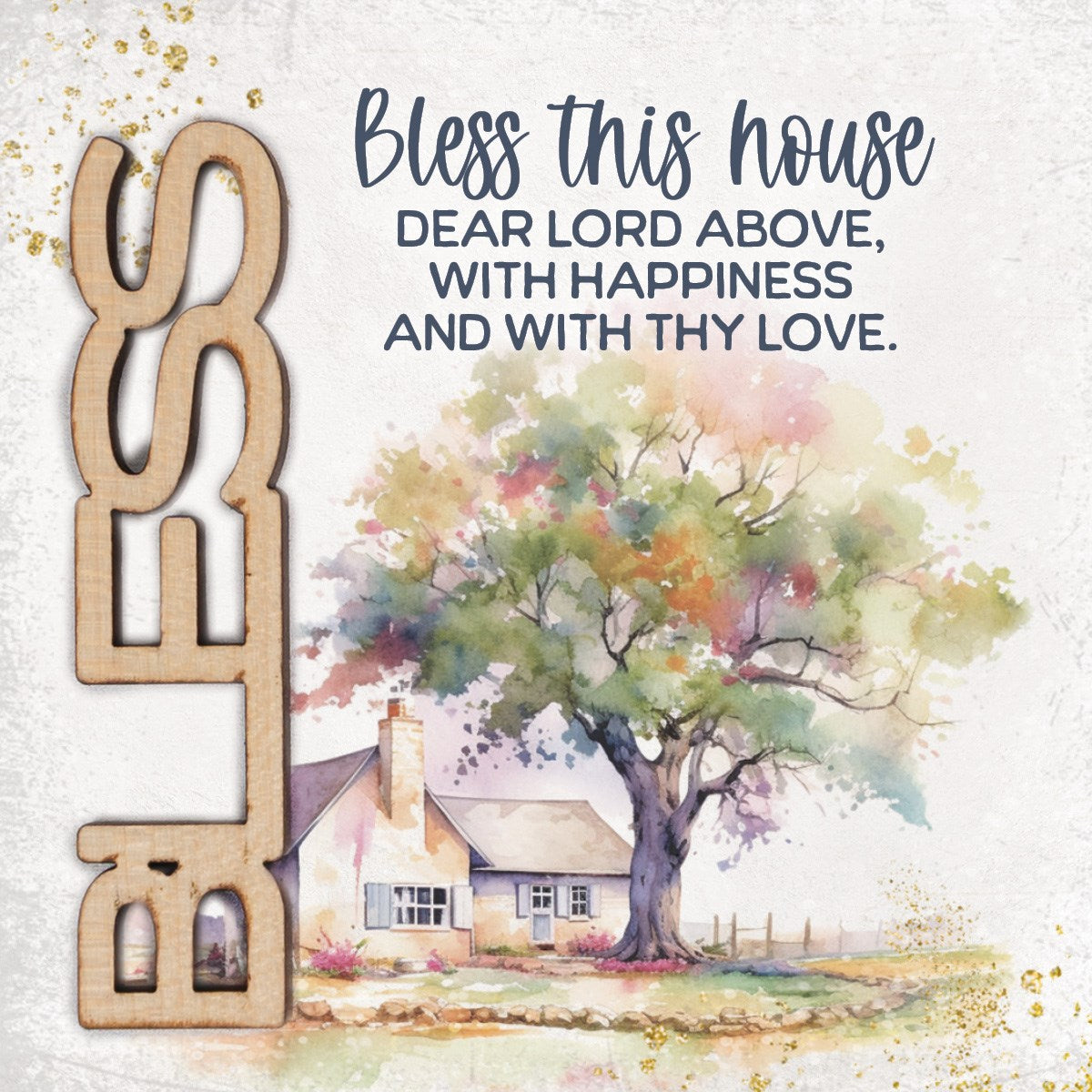 Magnet-Crafted Remindables-Bless-This House (3.5" SQ)