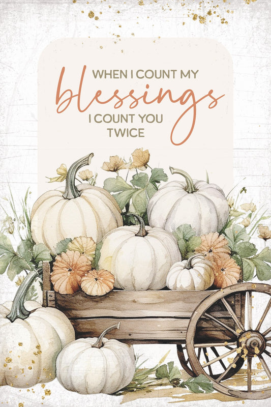 Wall Plaque-Mini Blessings-When I Count My Bless (4" x 6")