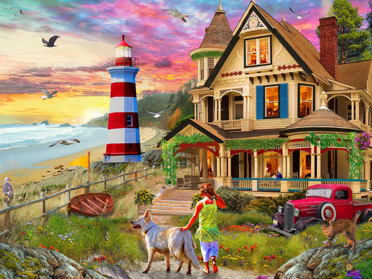 Jigsaw Puzzle-Beachside Home (550 Pieces)