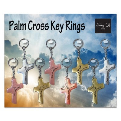 Display-Palm Cross Key Rings (Set Of 24)