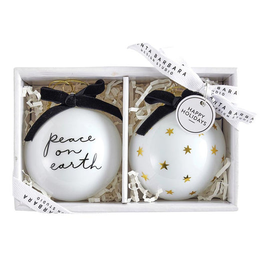 Ornament-Peace On Earth (Set Of 2)