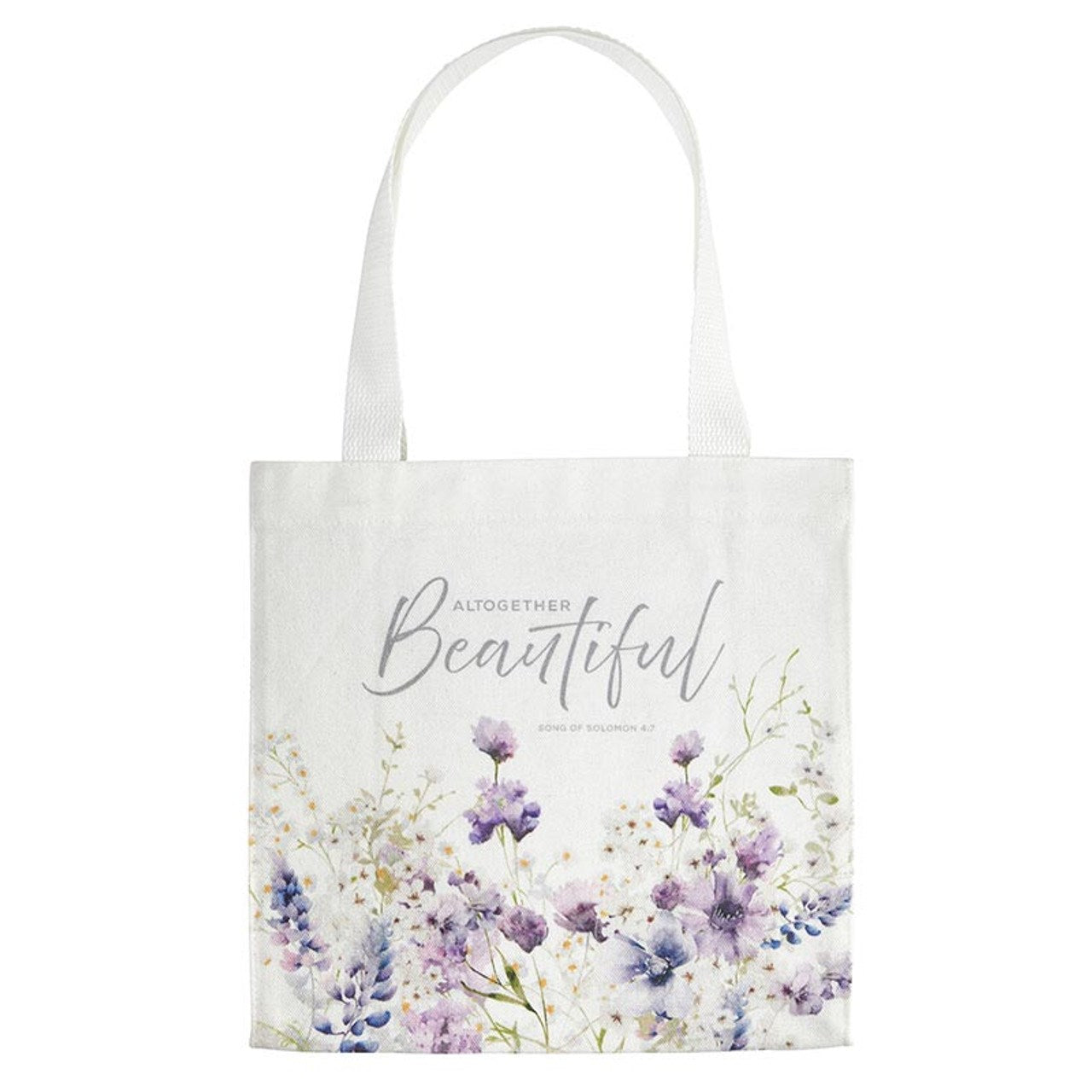 Canvas Tote-You Are Altogether Beautiful... (Song Of Sol. 4:7) (14" x 14" w/4" Gusset)