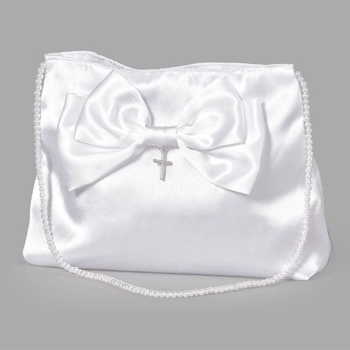 Communion Purse w/Cross & Bow (5")