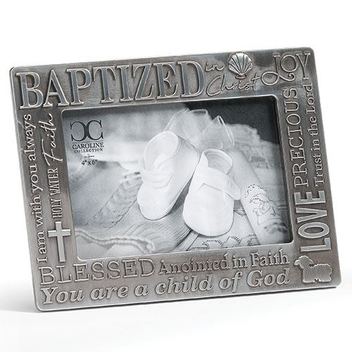 Word Frame-Baptism (Holds 4 X 6 Photo)