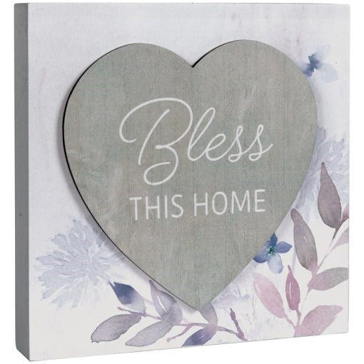 Home Decor-Bless This Home Sitter (6" x 6") (Set Of 3)