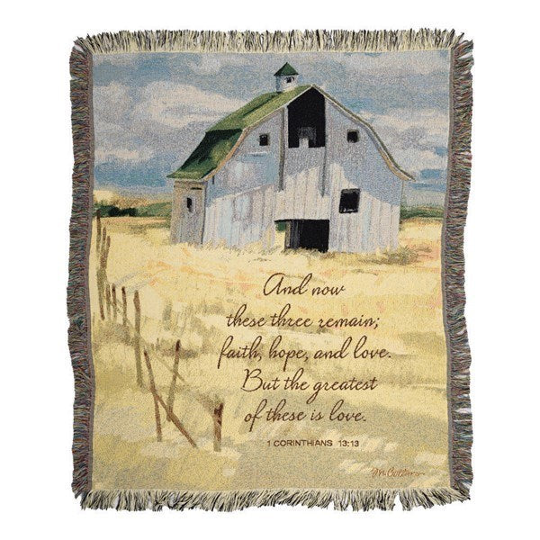 Throw-Sheffield Farms With Verse-Tapestry (50" x 60")