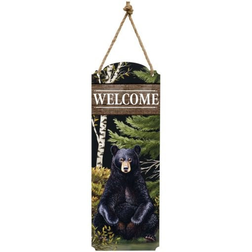 Metal Wall Decor-Welcome Bear (6.5" x 18")