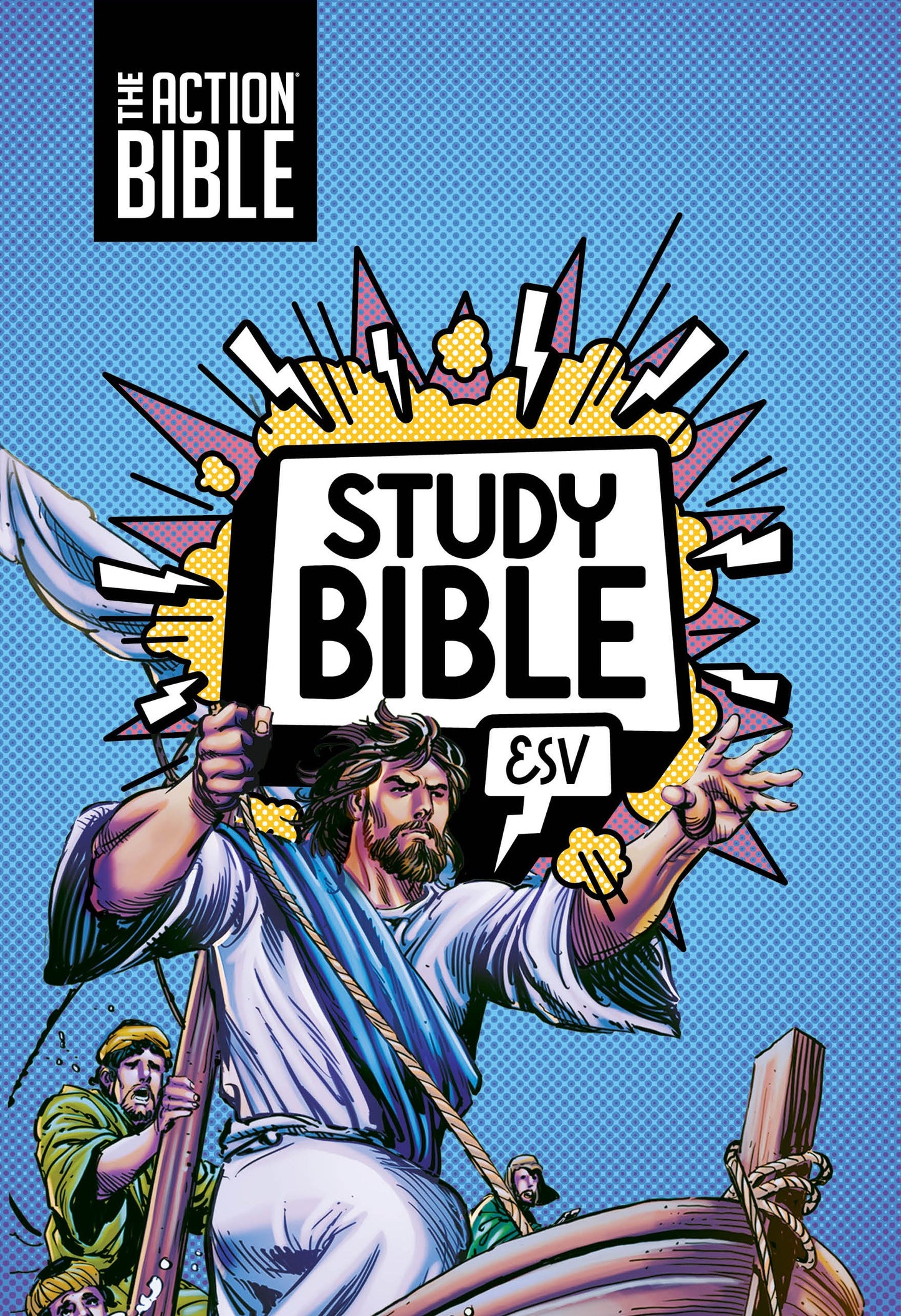 ESV The Action Bible Study Bible (Full Color)-Blue Leathersoft