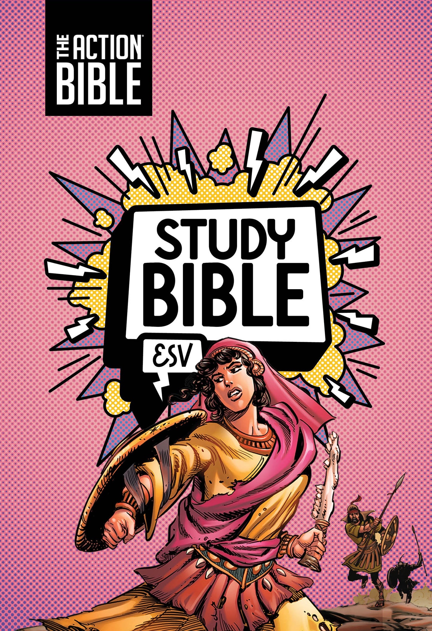 ESV The Action Bible Study Bible (Full Color)-Pink Leathersoft