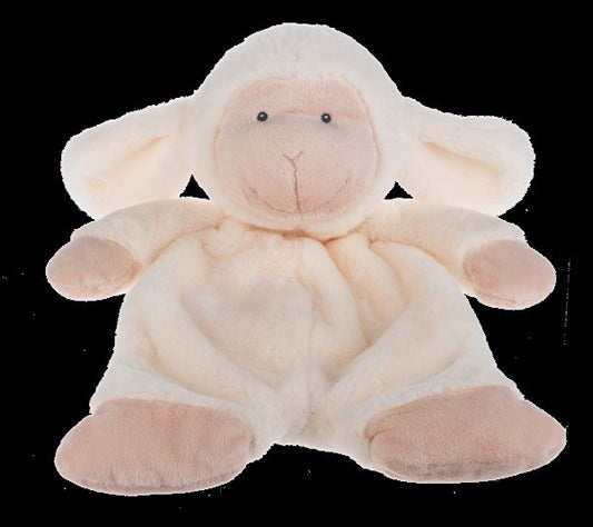 Plush-Flat A Pat-Little Blessings Lamb-White 18"