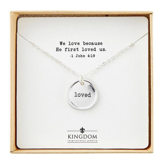 Necklace-Sealed In Faith Pendant-Loved (22")