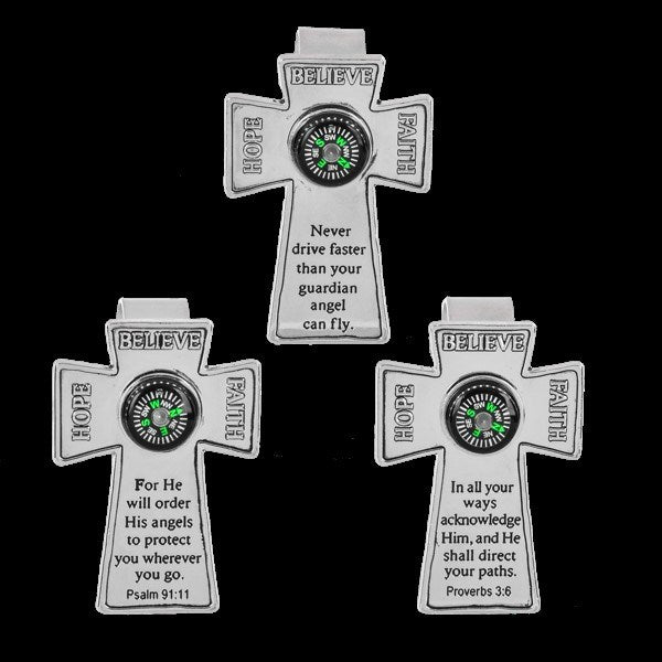 Visor Clip-Always Have Faith (2") (2 Ea Of 3 Asstd.) (Pack Of 6)