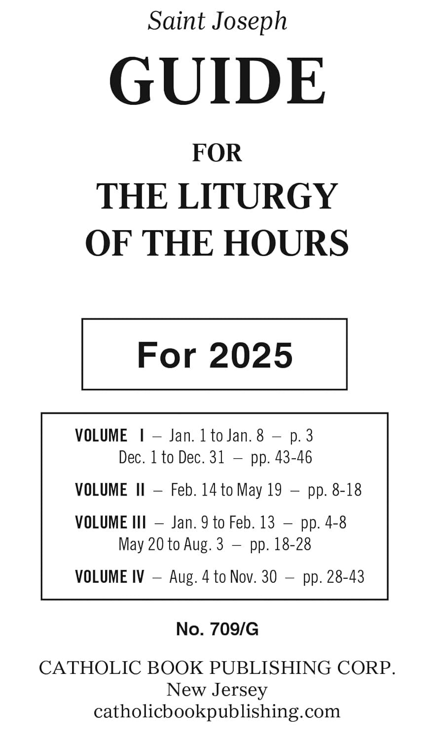 Saint Joseph Guide For The Liturgy Of The Hours For 2025 (Large Type) (#709/G)