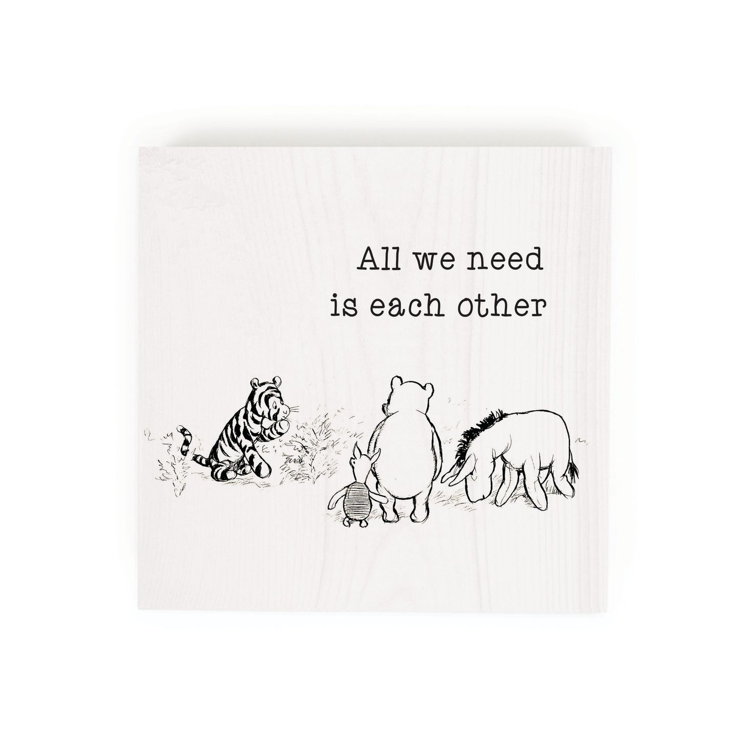 Word Block-Pooh/All We Need (5 1/2" x 5 1/2")