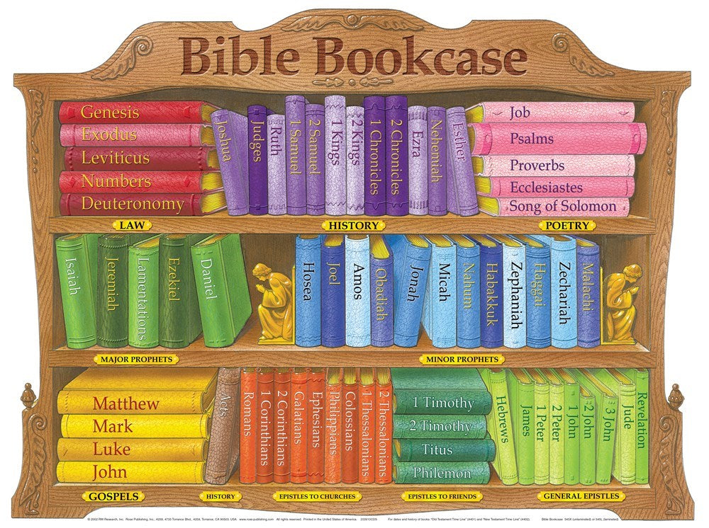 Chart-Bible Bookcase Wall (Laminated Sheet) (19" x 26")