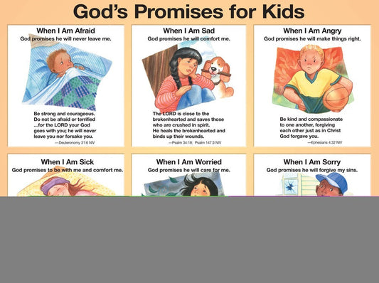 Chart-God's Promises For Kids Wall (Laminated Sheet) (19" x 26")