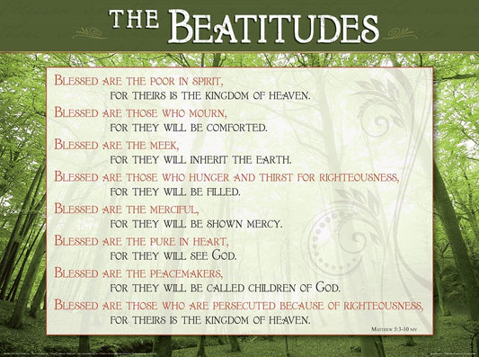 Chart-Beatitudes Wall (Laminated Sheet) (19" x 26")