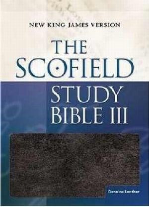 NKJV Scofield Study Bible III-Black Genuine Leather Indexed