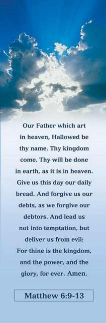 Bookmark-Lord's Prayer-Adult (Matthew 6:9-13 KJV) (Pack Of 25)