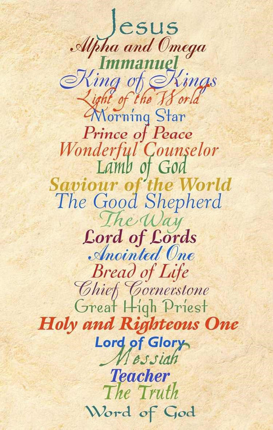 Postcard-Names Of Jesus (Pack Of 25)