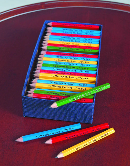 Pencil-Pew-O Worship The Lord (Psalm 96:9) (Assorted Colors) (Pack Of 144)