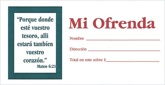 Span-Offering Envelope-Offering (Pack Of 100) (Mi Ofrenda)