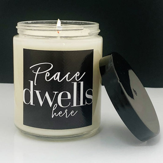 Candle-WTLB-Peace Dwells Here-Cardamom & Amber (8 Oz)