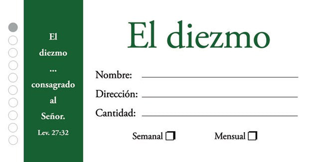 Span-Offering Envelope-Tither (Pack Of 100) (El Diezmo)