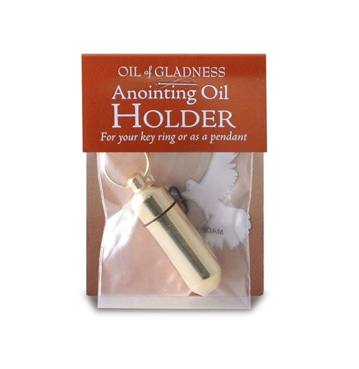 Anointing Oil-Keyring Holder-Goldtone