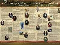 Chart-Faith Of America's Founders Wall (Laminated Sheet) (19" x 26")