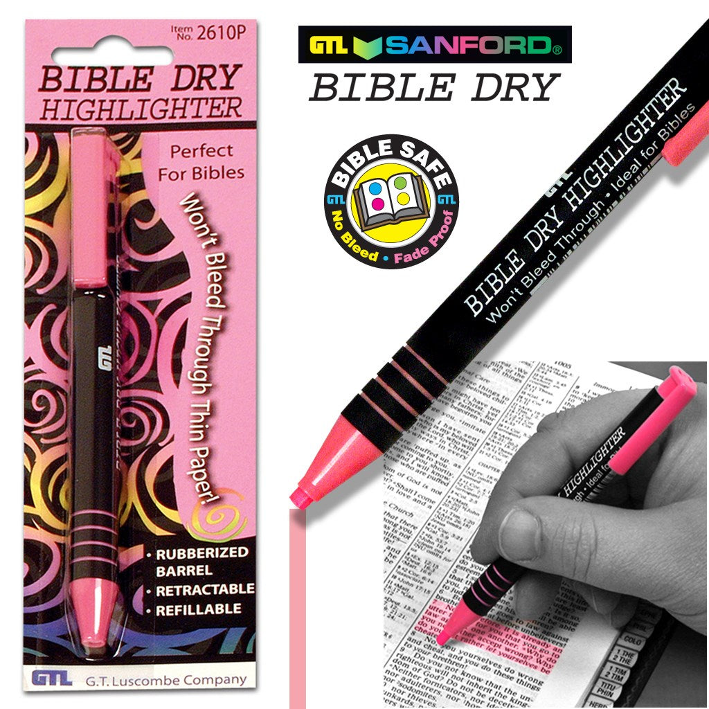 Highlighter-Bible Dry-Pink (Carded) (Bx/6)