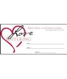 Offering Envelope-Love Offering (Heart) (Pack Of 100)