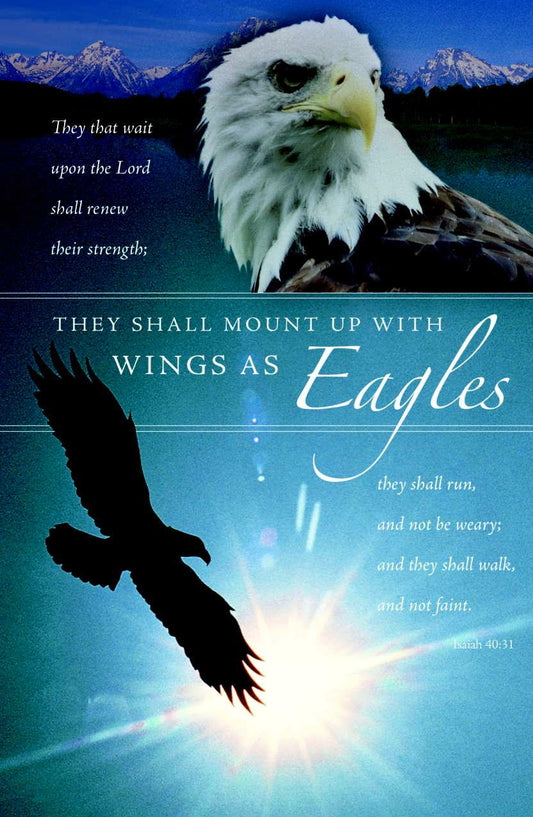 Bulletin-They Shall Mount Up With Wings Eagles (Isaiah 40:31  KJV) (Pack Of 100)