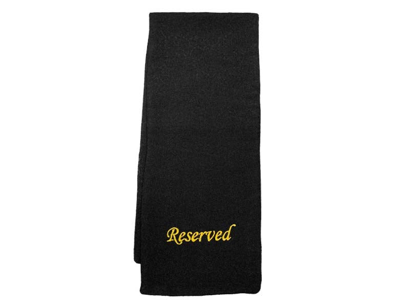 Pew Sash-Reserved-Black/Gold